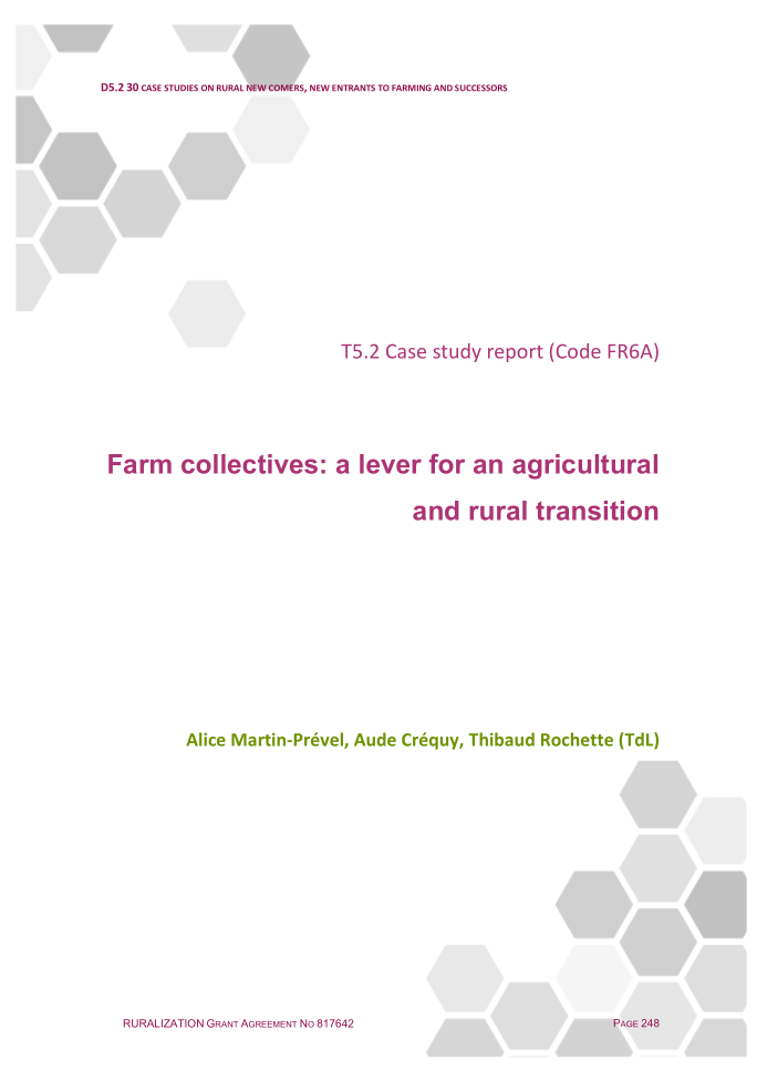 Case FR6A - Farm collectives- a lever for an agricultural and rural transition