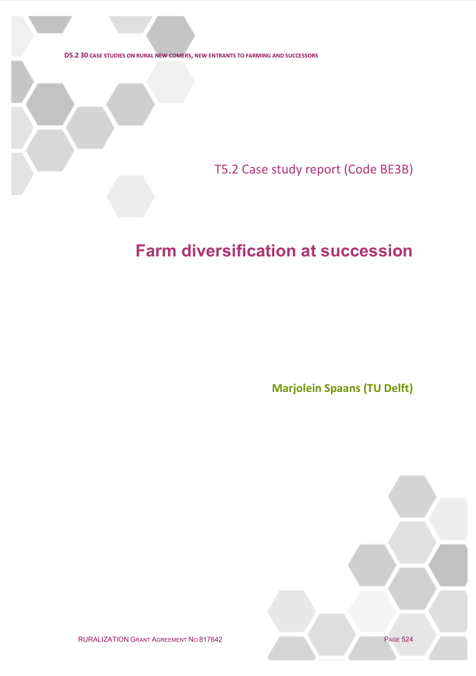 Case study report Farm diversification at succession in Flanders (Belgium)