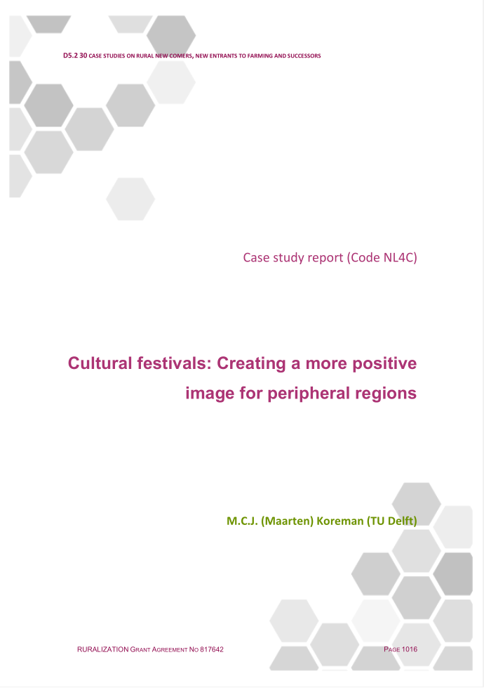 Cultural festivals in a peripheral region (NL4C)