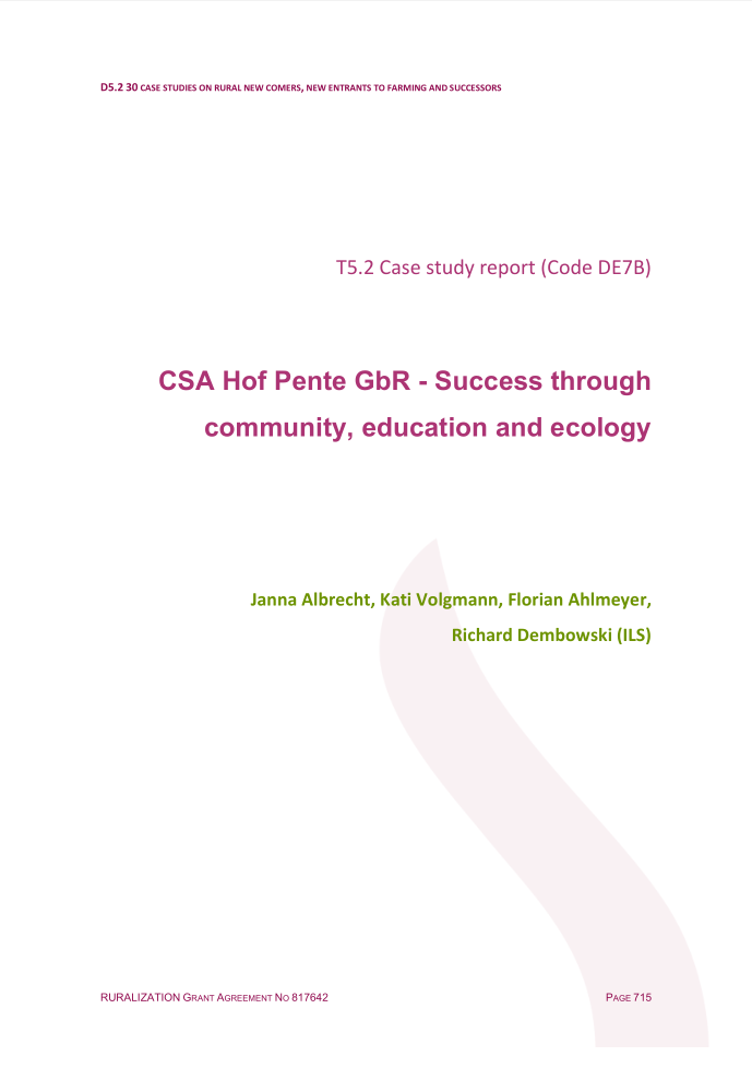 DE7B- CSA Hof Pente GbR - Success through community, education and ecology