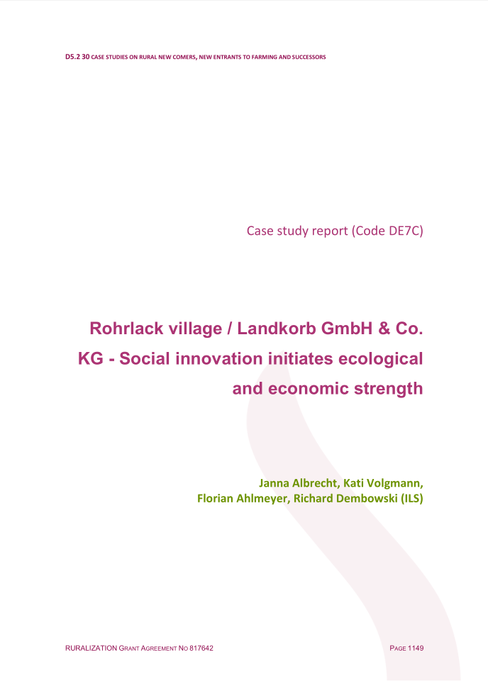 DE7C- Rohrlack village _ Landkorb GmbH _ Co. KG - Social innovation initiates ecological and economic strength