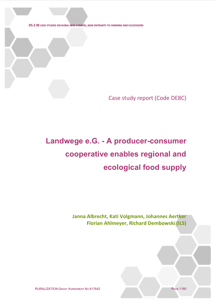 DE8C- Landwege e.G. - A producer consumer cooperative enables regional and ecological food supply
