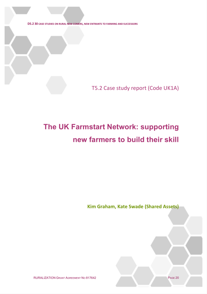 Promising Practice on the UK Farmstart Network and New Entrants (UK1A)