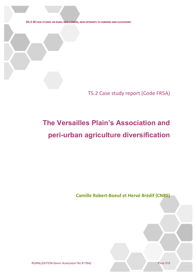 The Versailles Plain’s Association and peri-urban agriculture diversification (FR5A)