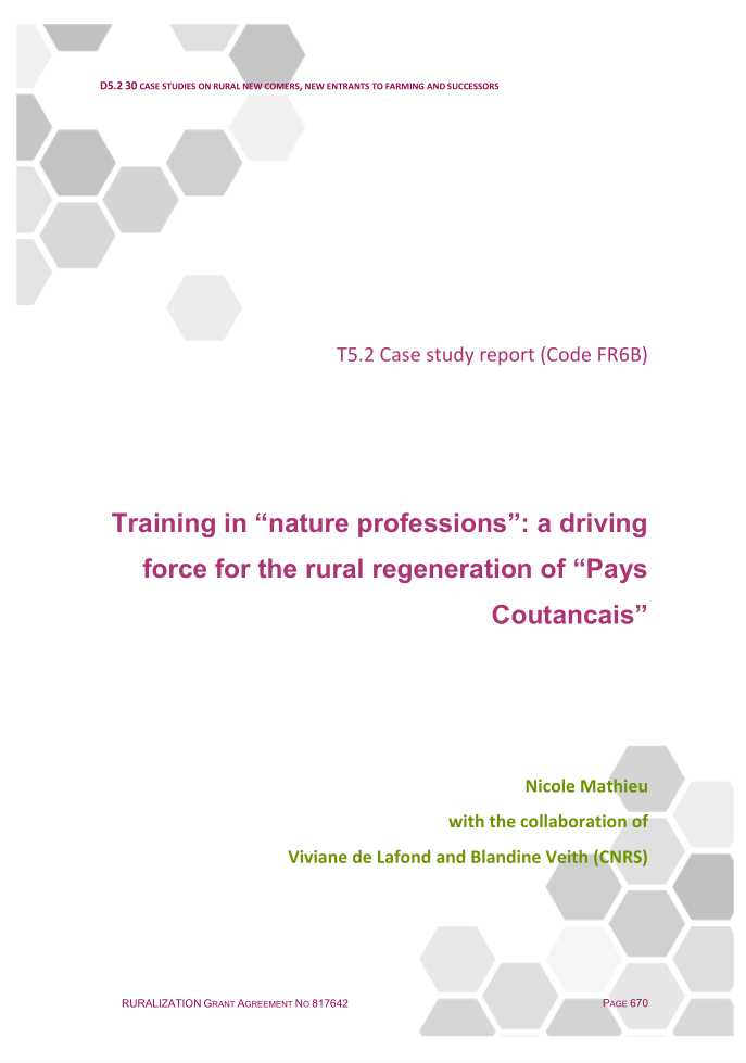 Training in _Nature professions_- driving force for the rural regeneration of _Pays Coutançais_ (FR6B)