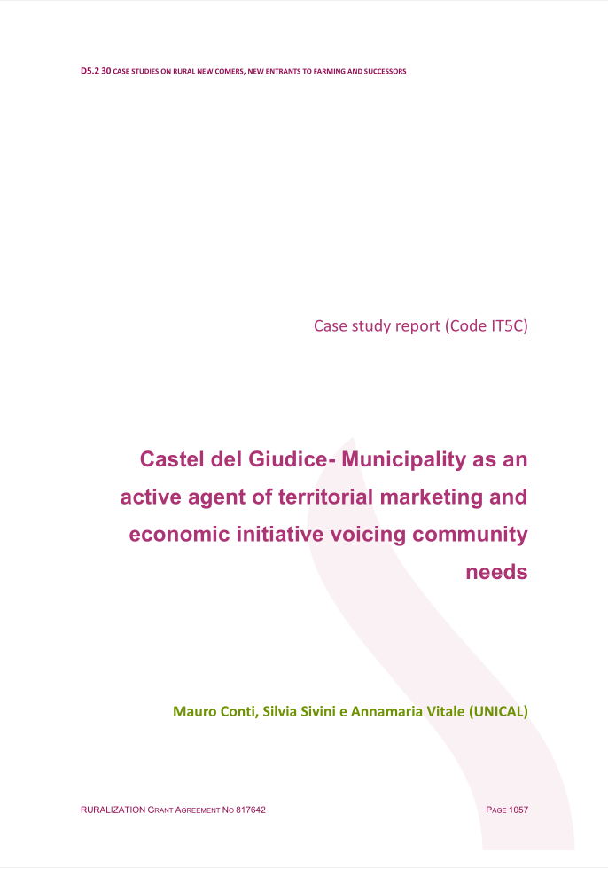 Castel del Giudice- Municipality as an active agent of territorial marketing (IT5C)